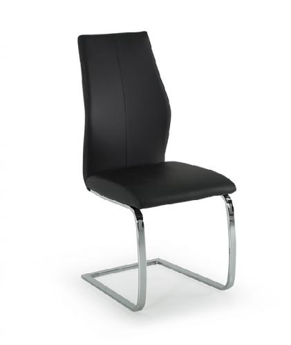 Eton Faux Leather Dining Chair in Black